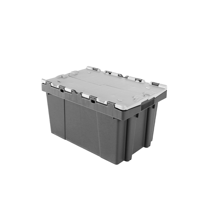 Mehrwegbehälter mit Klappdeckel: Stapelbox Modell D34